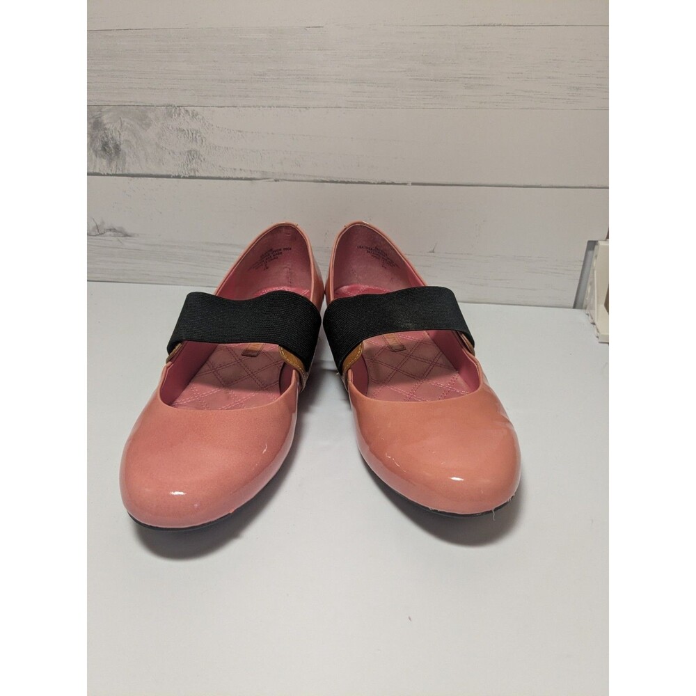 Enzo Angiolini Pink Patent Leather Ballet Flats Sz 8 GUC